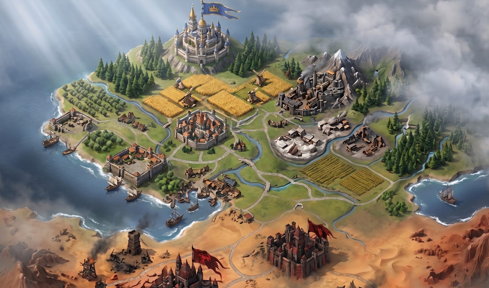 The world of TAHTVEKAN: castles, rivers and kingdoms