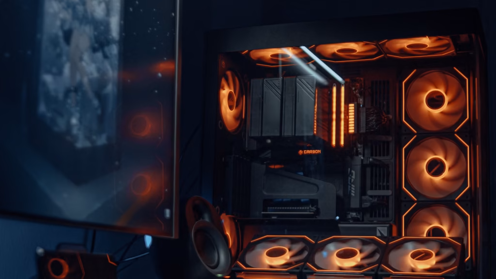 modern gaming computer visual representing seasonal event economy