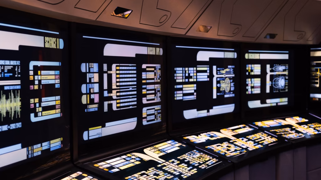 command center screens representing a live operations calendar