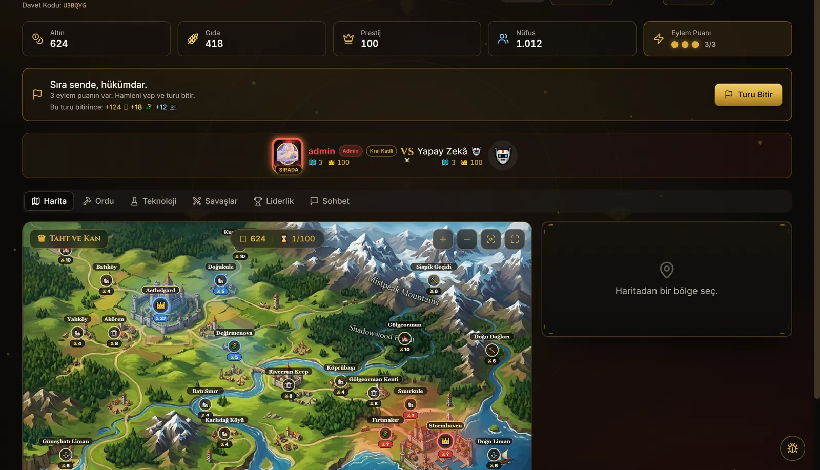 Taht ve Kan in-game map view
